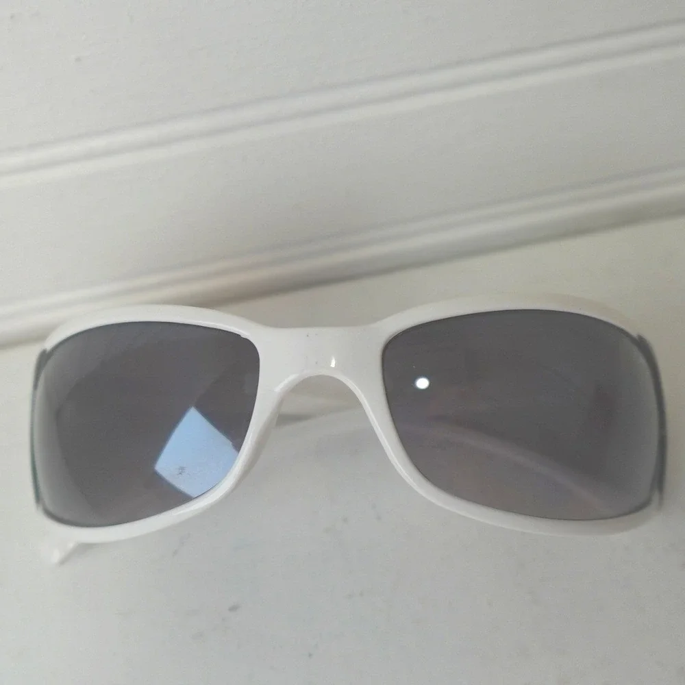 Arnett Sunglasses Men's Black & White‎ Frames Y2K Racing Wrap-around Glasses